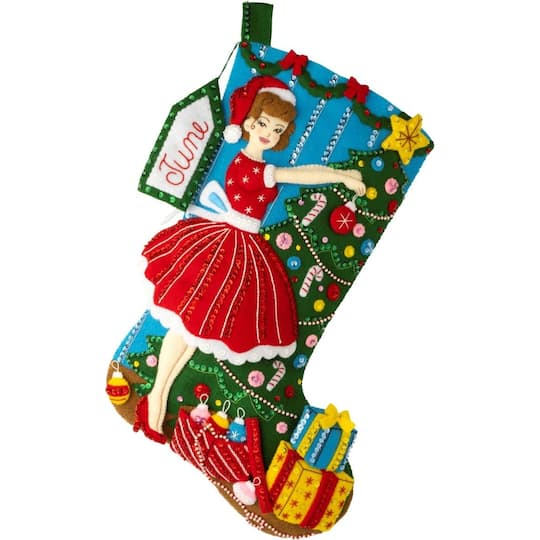 Bucilla&#xAE; Vintage Christmas Felt Stocking Applique Kit